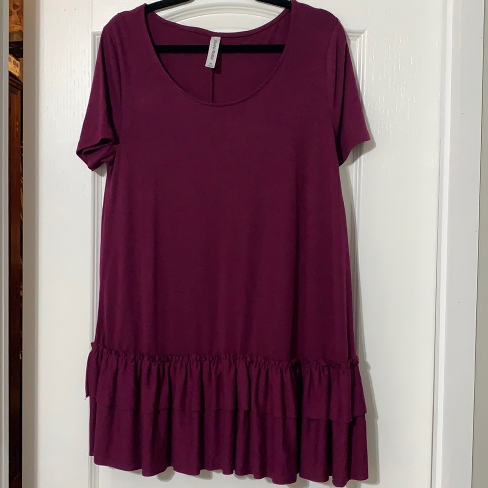 Zenana Short Sleeve Ruffle Top